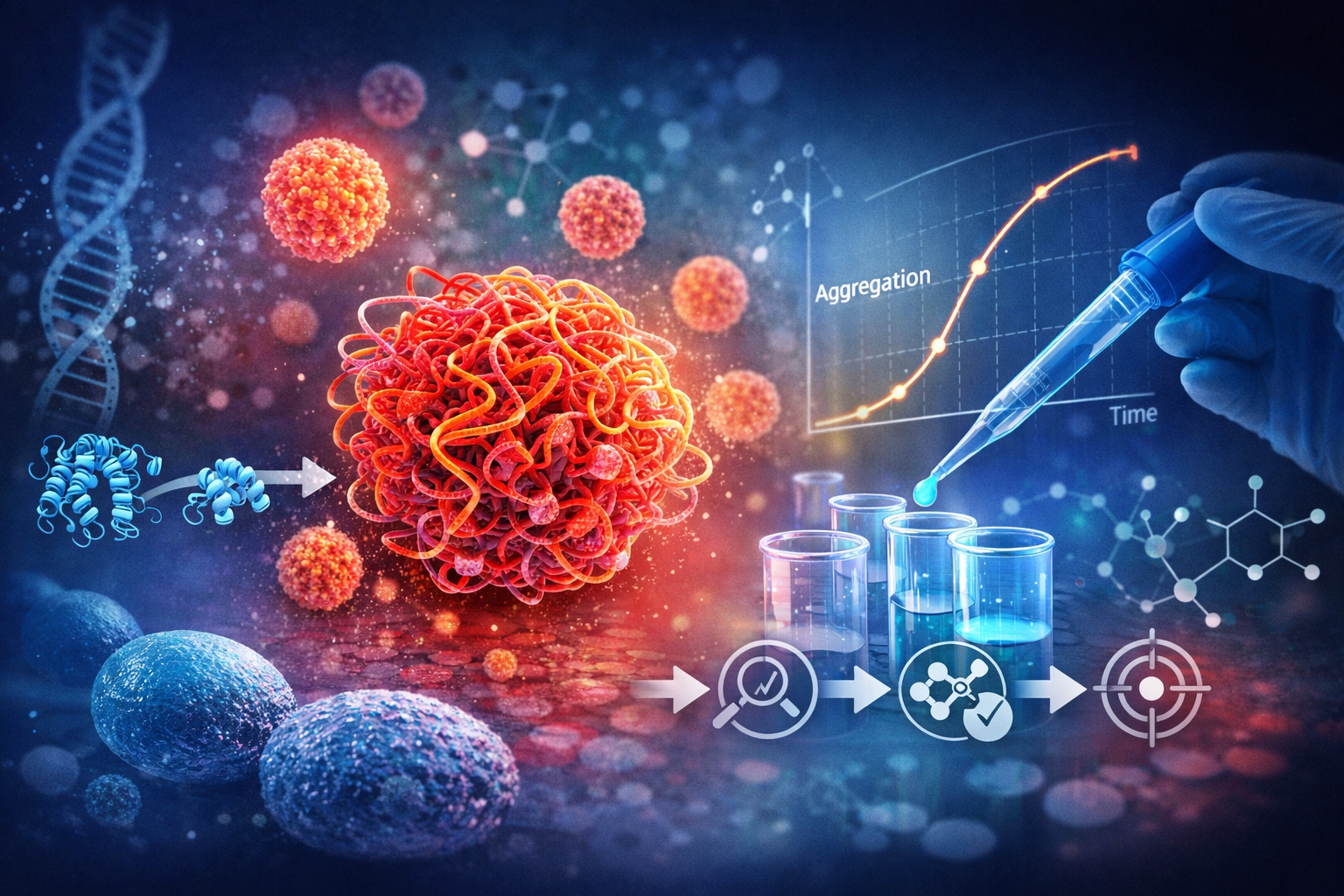 Abstract pediatric neuro-oncology research image for an OncoHelper AI project opportunity